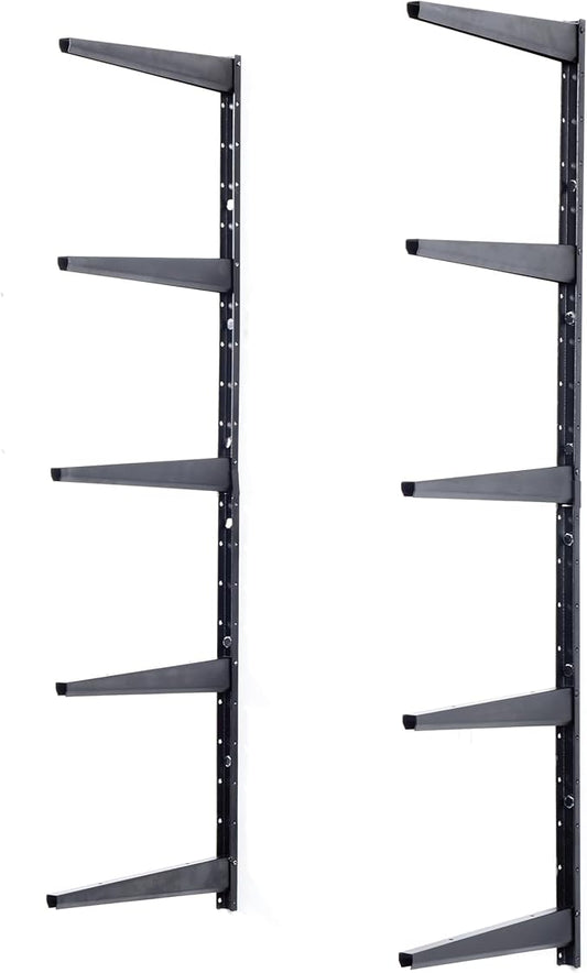 Delta Minimalistic Black Shelf Brackets Cycle, Set of 10 Fully Adjustable 12-inch Heavy Duty Shelf Brackets, Holds Up to 480 lbs, Modern Shelf Bracket for Wood Shelves