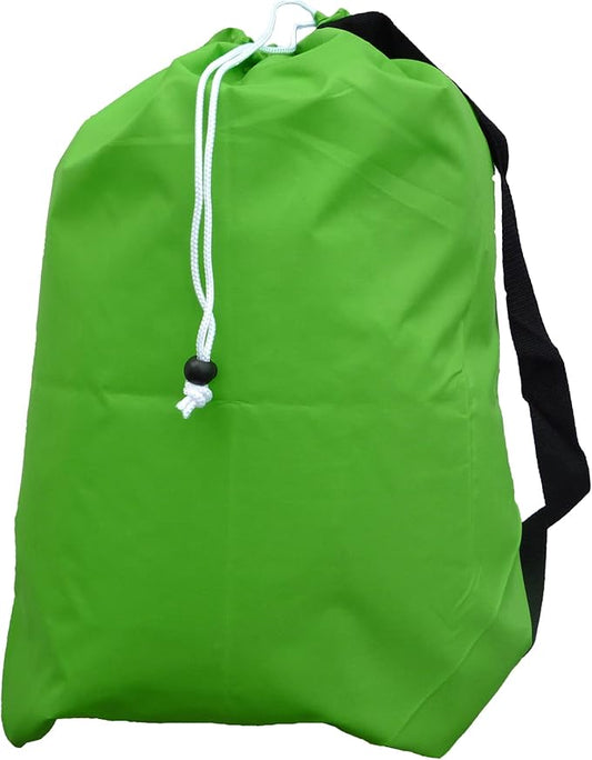 Laundry Bag with Carry Strap, Drawstring, Color: Lime Green, Size: 24x36