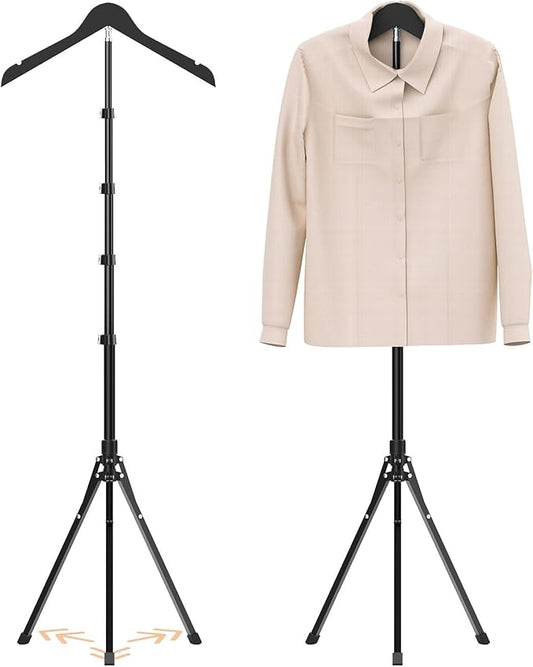 Adjustable Shirt Display Stand 32-63 Inch, Foldable Clothing Display Stand Mannequin Torso for Retail Vendors, Multi-Use Steamer Rack Stand for Clothes Garment