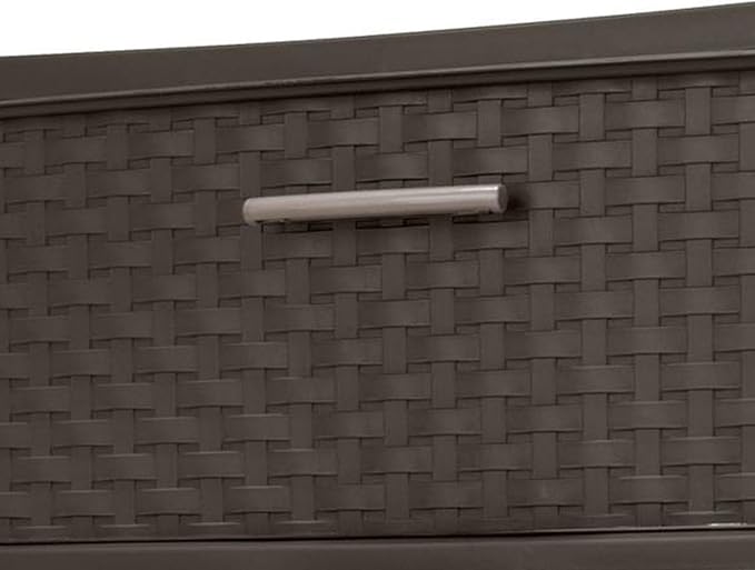 Sterilite 3 Drawer Wide Weave Tower, Espresso, 1 Pack