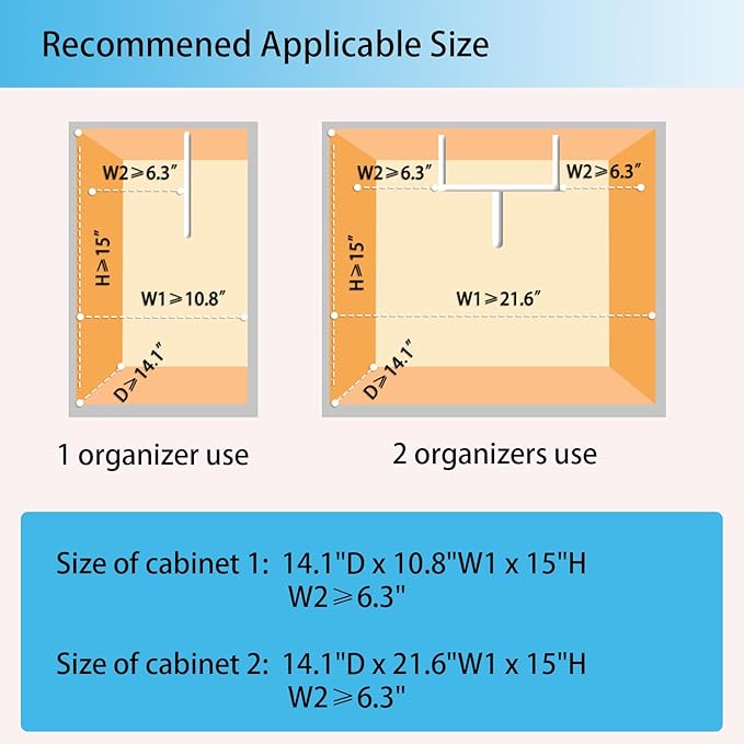 TATAANTY Under Sink Organizer 2 Pack, 2 Tier Metal Under the Sink Storage, Heavy Duty Slide out Pull out Cabinet Organizer, Height Adjustable Pull Out Cabinet Organizer for Kitchen Bathroom