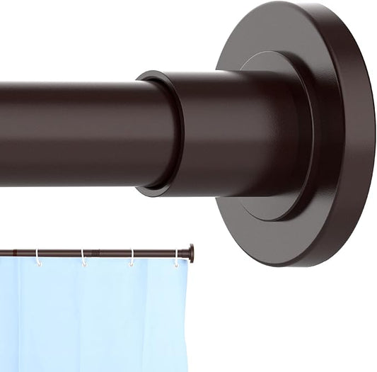 CorkLatta Bronze Shower Curtain Rod 31 to 104 Inch,1 Inch Diameter Adjustable Spring Tension Curtain Rod No Drilling Stainless Steel Telescoping Rod,No Rust