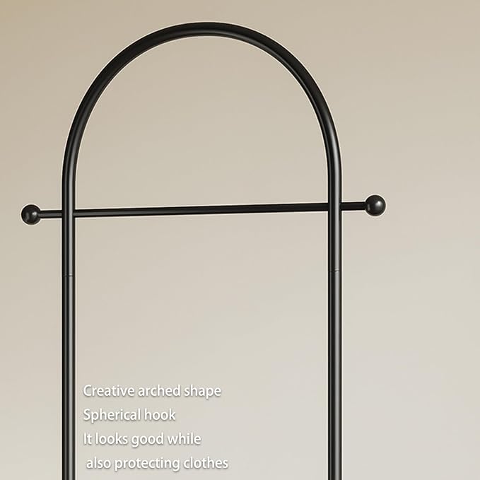 Modern Black Arch Clothing Rack – Freestanding Garment Rack for Hanging Clothes,Heavy Duty Coat Rack,Metal Small Clothes Rack for Bedroom,Closet or Boutique Display