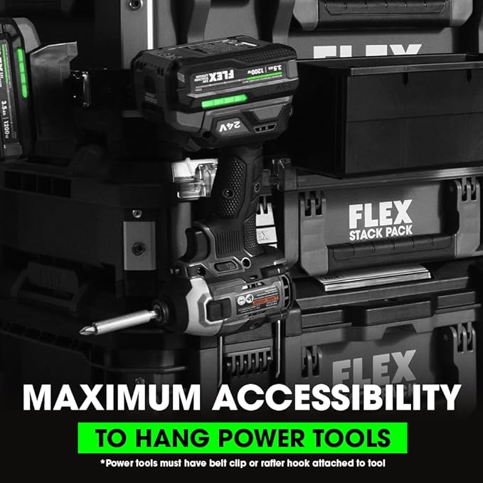 FLEX STACK PACK Storage System Front Tool Rack Rail - FS1603 (Pack of 2)