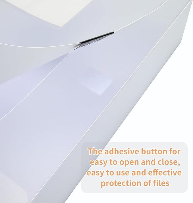 HUA JIE A4 Storage File Boxes Plastic Archives Cases with Lid, File Folder Organizer Document Filing Box for office,31×5.5×23.5 cm, Transparent(Pack of 6)