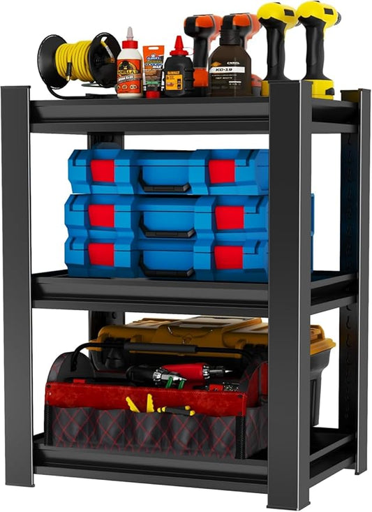 3-Tier Storage Shelves, Adjustable Shelves，KitchenStorage Standing Baker's Racks, Shelving Unit for Kitchen, Living Room, Dinning Room, Coffee Bar (31.5'H×16'W×11.8'D)