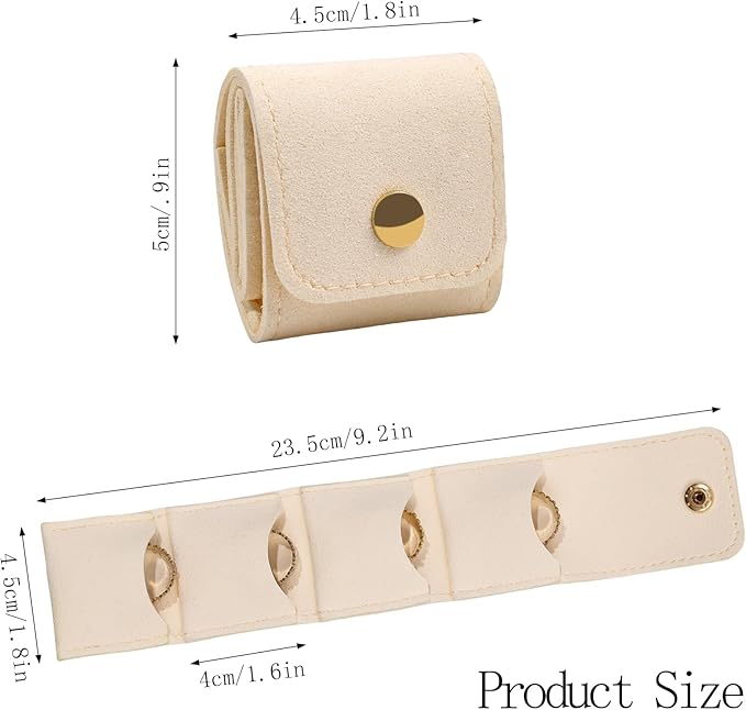 3 Pack Mini Jewelry Organizer, Travel Jewelry Case, Foldable Multifunctional Travel Jewelrys Pouch for Earrings, Necklaces, Rings, Chain Bracelets, Brooches