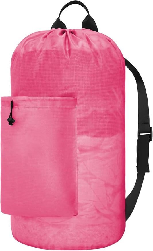 Laundry Bag Backpack Large Travel Laundry Bags with Shoulder Straps Durable Polyster Clothes Bag for College