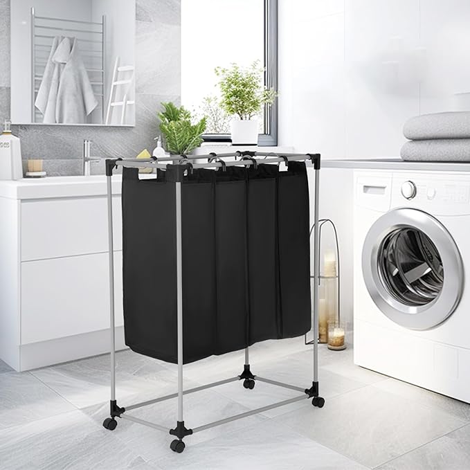 Dopinmin 4 Bag Laundry Basket Laundry Hamper Sorter Laundry Sorters