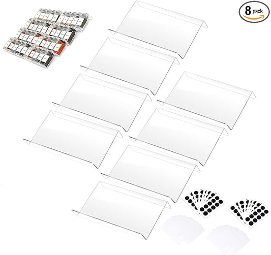 Acrylic Seasonings Spice Rack,Acrylic Spice Drawer Organizer,4 Tier,for Drawer/Countertop,Organize and Display Your Spices,and Seasonings(Jars not included)
