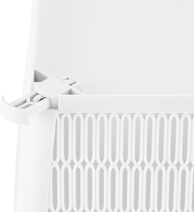 Simplify 2Pk Shallow Slide 2 Stack It Tote Basket | Storage & Organization | Open Bins with Stackable Capability | Bathroom | Crafts | Pantry | Playroom | Office | White