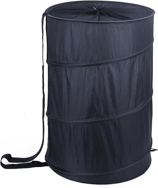 BATTOO Collapsible Laundry Baskets- Foldable Hamper for Laundry Extra Large Pop Up Laundry Hamper 107L with Long Straps Drawstring Clothes Hamper for Bathroom, Campout, Dorm or Travel Navy