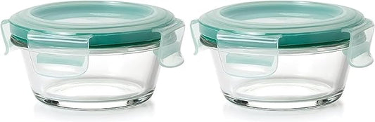 OXO Good Grips 1 Cup Smart Seal Glass Round Food Storage Container (Pack of 2)