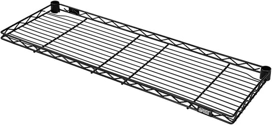 Quantum Storage Systems 1260RCSBK Wire Shelf, 60" W x 12" D, Carbon Steel, Epoxy Coated, Black, NSF
