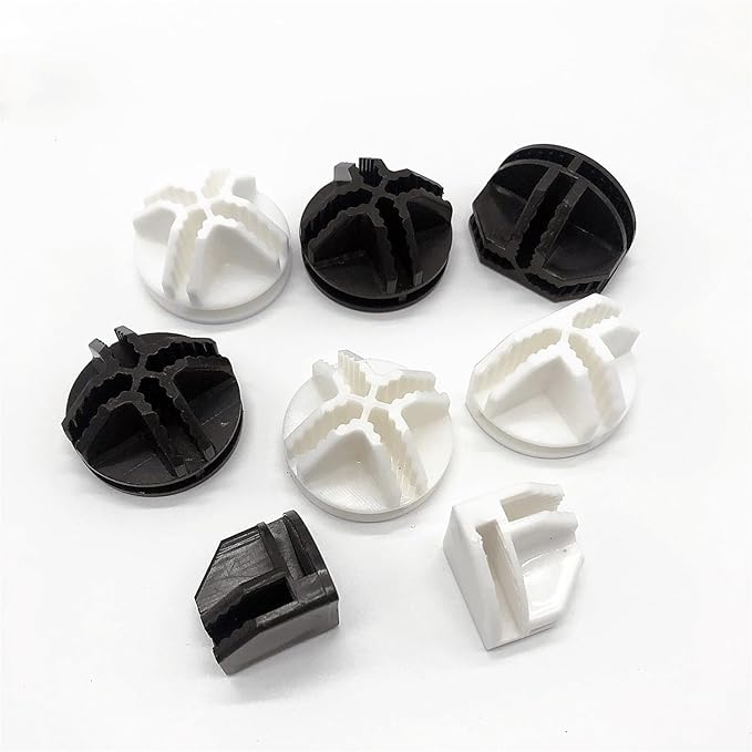 Metal Wire Cube Connectors for Storage Organizer,Durable Plastic Grid Connectors for Modular Shelving Units and Closet Organization Systems (Black Semicircle, 10PCS)