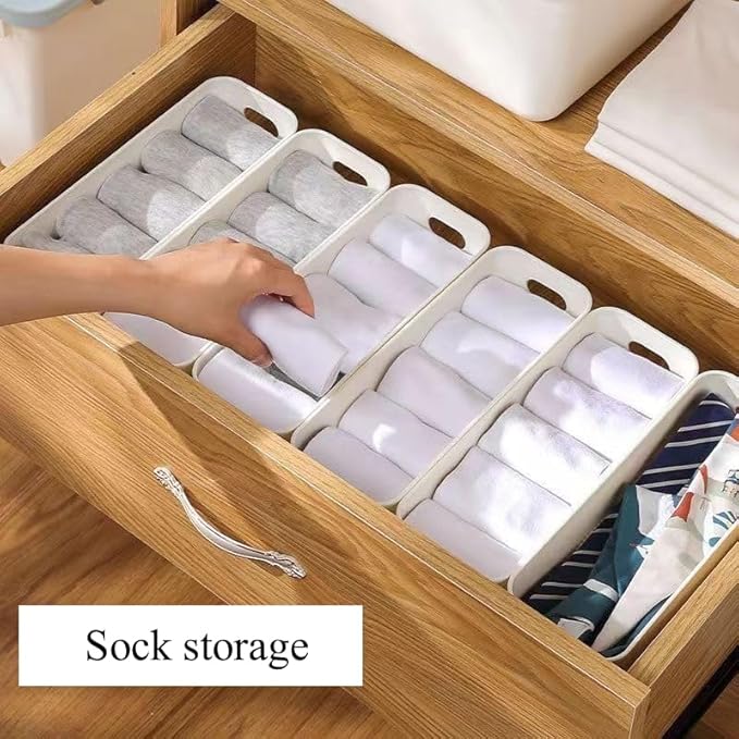 Multi-purpose small storage bins, Storing phone cases, socks, stationery,small items. PP plastic,Organizer and Storage for Sinks,Bathroom, Bedrooms, Vanity tables，Kitchens.10.5 x 3.9 x 3.5 Inch (12)