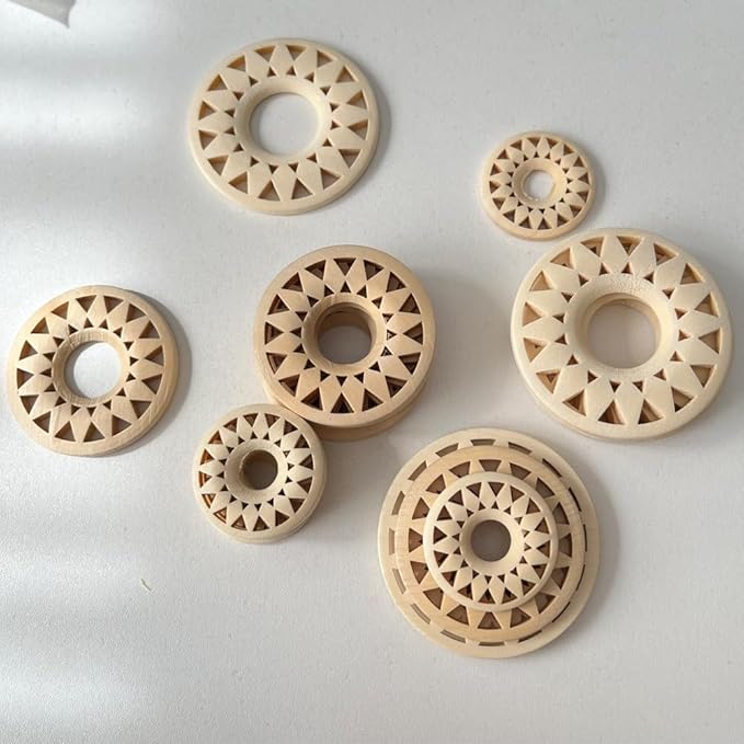 36 Pcs Refined Sphere Stand Wood, 3 Size Crystal Ball Stands for Home Decor Egg Rocks Holder