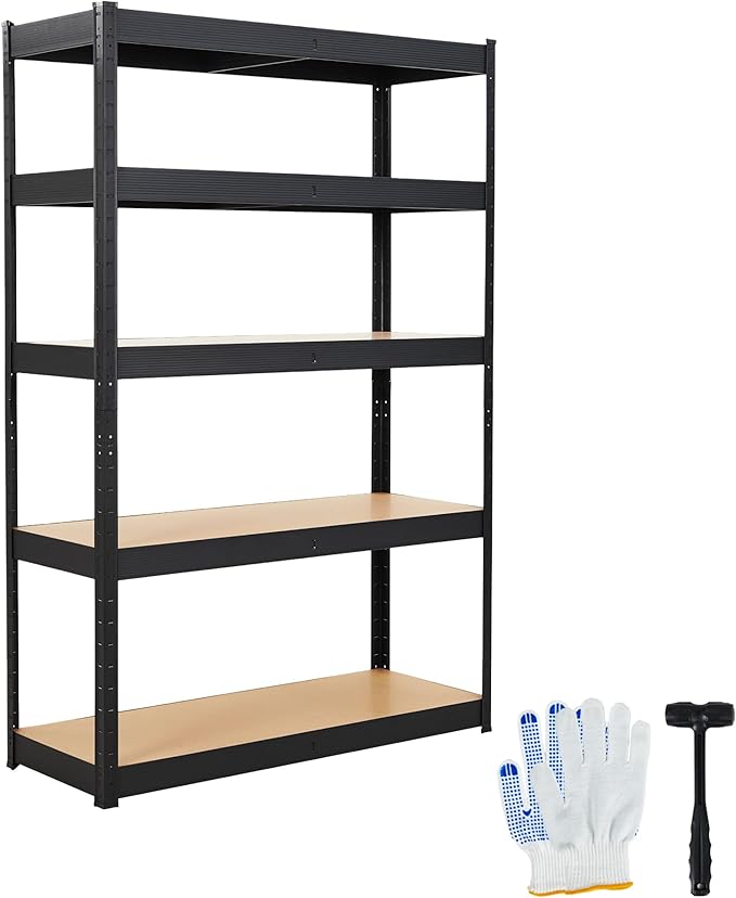 Garage Storage Shelves,36x24x72 Garage Shelving Heavy Duty Metal Adjustable Garage Shelves,5-Tier Adjustable Shelving Units,Loads 2500 LBS,Metal Storage Utility Racks for Warehouse