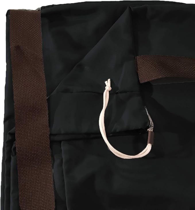Heavy Duty 40inx50in Nylon Laundry Bag with Strap - Black