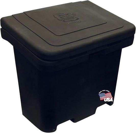 Buyers Products 9031100 Heavy Duty Poly Storage Bin, 65 Gallon Capacity, Multi-Purpose Storage Bin for Salt, Feed, Seed & More, Corrosion-Free Construction