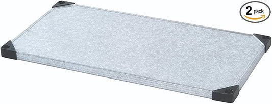 QUANTUM STORAGE SYSTEMS 1860SG-2 Solid Add-On Shelf Galvanized Steel 60" W x 18" D 2 Pack