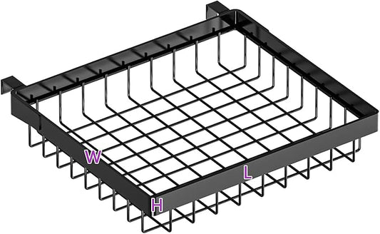 PUSDON Over Sink Dish Drying Rack Accessory Stainless Steel Parts for DIY or Replace Purpose Repair Use (Black, Big Fruit & Vegetable Basket)