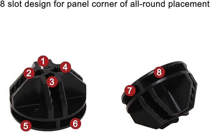 C&AHOME 24 pcs Wire Cube Plastic Connectors for Cube Storage Modular Closet Organizer and Metal Grid Shelving Unit Black