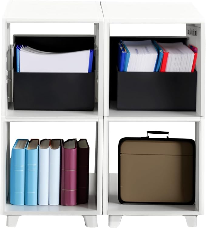 UNiPLAY Modular Cube Storage Organizer – Create Versatile Storage Solutions with Large Capacity Cubes. Perfect for Home, Office, Closet, and School use. Easy Assembly & Cleaning - 4 Piece