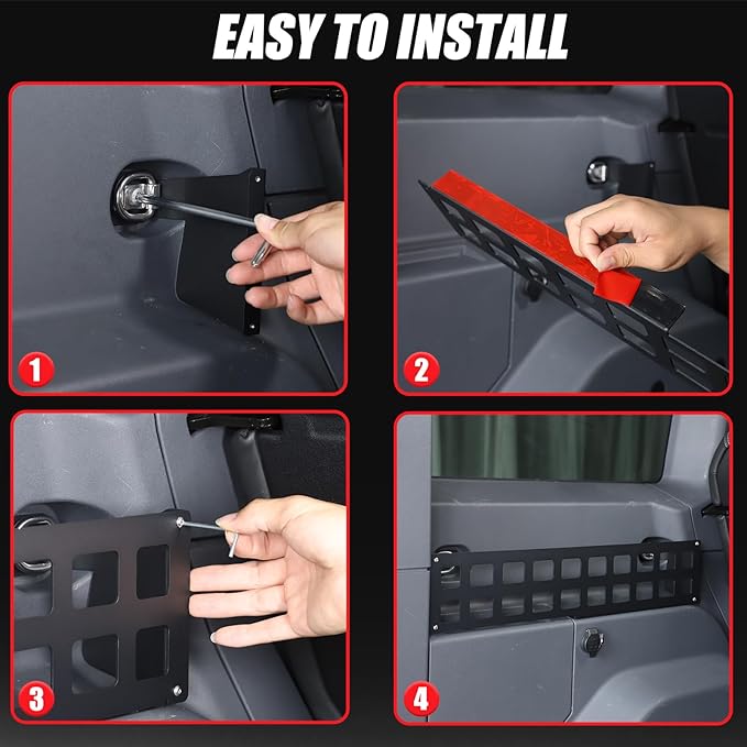 Rear Cargo Rack Trunk Modular Panel Organizers Shelves Compatible with INEOS Grenadier 2022-2025 Trunk Side Molle Storage Rack Basket System Luggage Storage (Left+Right)