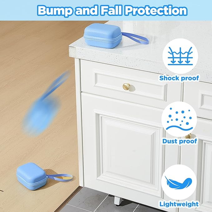 Teenyyou 6 Slots Insulin Peptide Fridge Carrying Case Vial Holder Storage Protector Bag, Fits Standard 10ml Vials, Insulin Cooler Travel Kits Case Organizer Diabetes Protector(Light Blue)