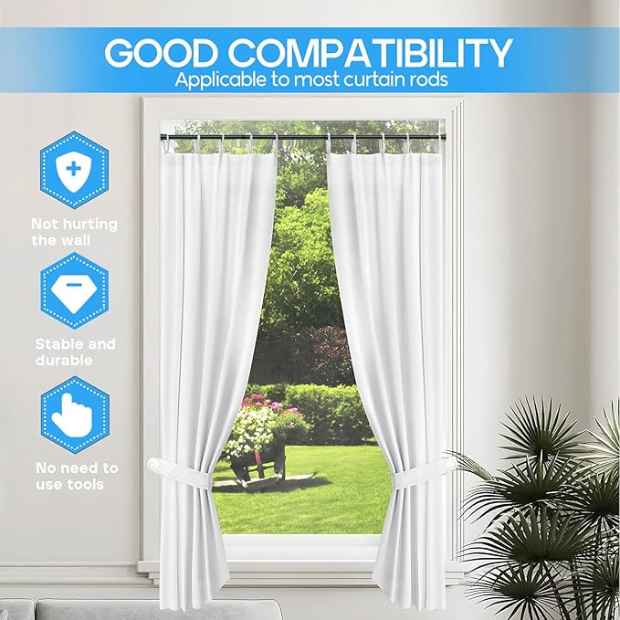 2 Pack Spring Tension Rods 28-45 Inches, 5/8 Inch Diameter Black No Drill Spring Loaded Adjustable Extendable, Small Short Tension Curtain Rod for Windows Kitchen Doorway Closet Cupboard