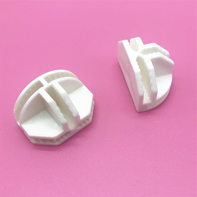 Metal Wire Cube Connectors for Storage Organizer,Durable Plastic Grid Connectors for Modular Shelving Units and Closet Organization Systems (White Semicircle, 10PCS)