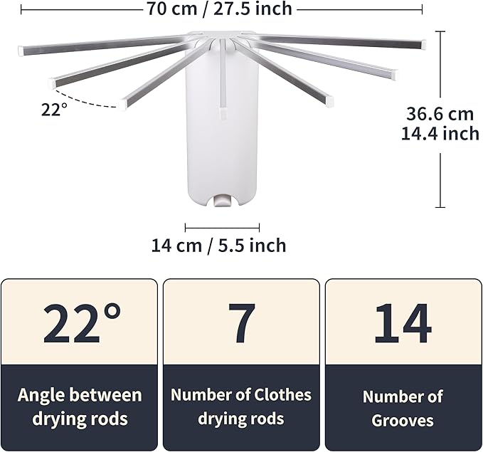 RFOUO Wall Mounted Clothes Drying Rack Tripod,Foldable Drying Rack,Wall Mounted Dryer Rack Clothing,Over The Door Drying Rack for Laundry Bedroom Household Aluminium
