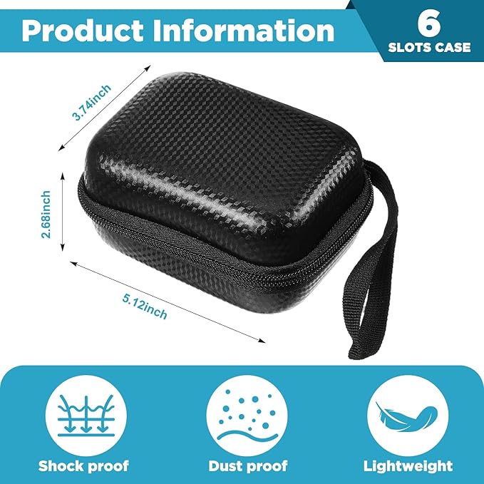 Teenyyou 6 Slots Insulin Peptide Fridge Carrying Case Vial Holder Storage Protector Bag, Fits Standard 10ml Vials, Insulin Cooler Travel Kits Case Organizer Diabetes Protector(Black)