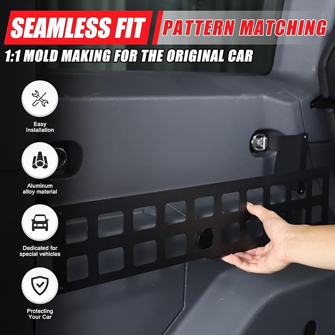 Rear Cargo Rack Trunk Modular Panel Organizers Shelves Compatible with INEOS Grenadier 2022-2025 Trunk Side Molle Storage Rack Basket System Luggage Storage (Left+Right)