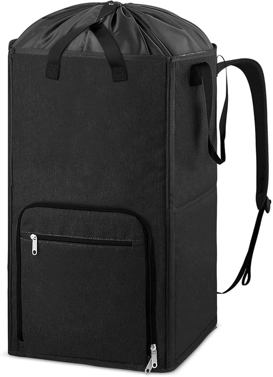 Laundry Backpack Bag, Bukere Extra Large 2 in 1 Laundry Hamper Basket for College Students Dorm Essentials, Adjustable Shoulder Straps, Freestanding Laundry Bag
