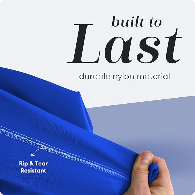 Handy Laundry Extra Large Heavy Duty Laundry Bag – 30" x 40" Durable Nylon, Locking Drawstring Closure, Machine Washable, Fits Laundry Basket, Travel & Dorm Dirty Clothes Organizer, Royal Blue