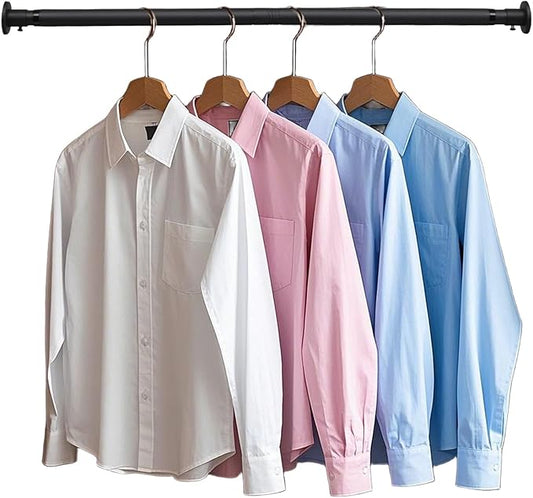 Closet Rod,23 to 33 inch Adjustable Closet Rods for Hanging Clothes,Closet Rod Extender Closet Organizer,Heavy Duty Closet Bar for Wardrobes and Laundry,Drilling Installation