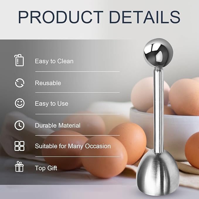Colorful Soft Boiled Eggs Cups Set, 4 Ceramic Egg Stands and 1 Stainless Steel Egg Cutter, 4 Perfect Egg Spoons for Kitchen and Breakfast Host(Caribbean)