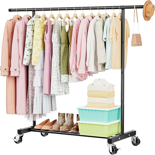 Abiglifty Single Rods Clothes Rack