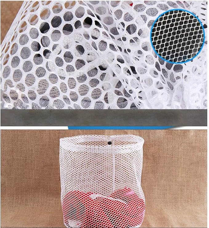 Premium Fine Mesh Laundry Bag - Sturdy White Mesh Material with Drawstring Closure. Ideal Machine Washable Mesh Laundry Bag for Factories, College, Dorm and Apartment Dwellers - (Large, 20 x 28")