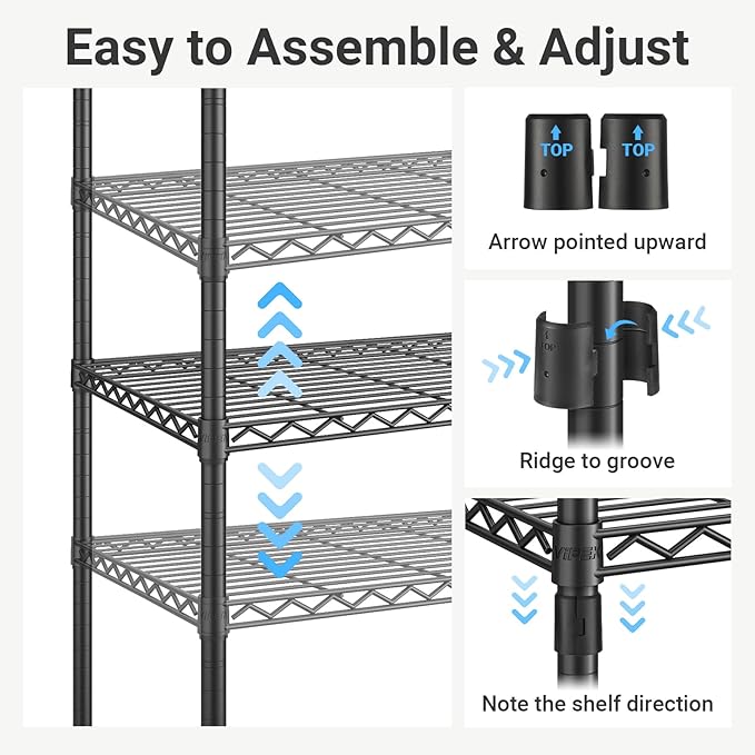 VIPEK V7C Garment Racks with Cover Portable Closets for Hanging Clothes, Heavy Duty Clothes Rack with Shelves Metal Closet Wardrobe, Max 670lbs, White Rack with Black Upgraded Polyester Cover