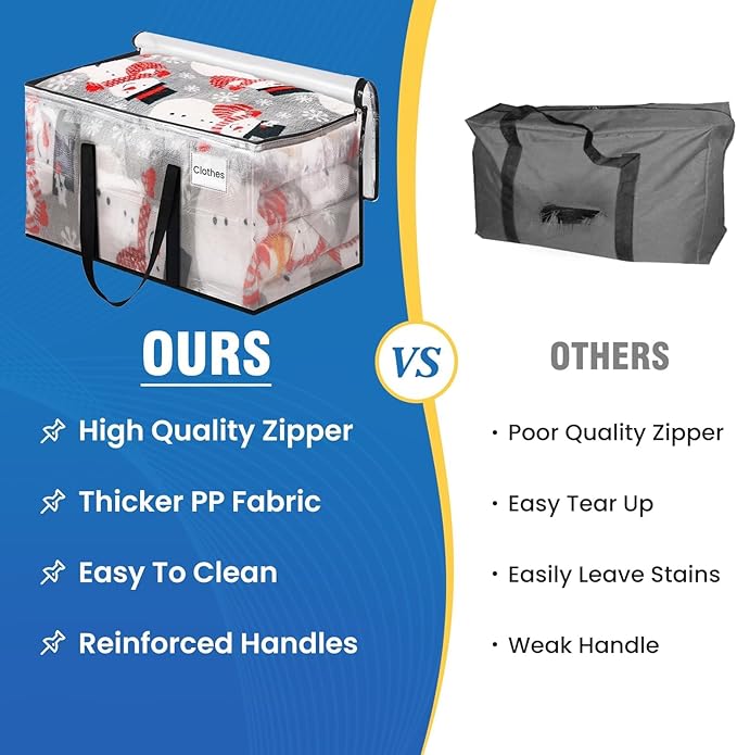 RoomHacks Clear Moving Bags Heavy Duty Extra Large, Moving Supplies with Reinforced Handle and Double Zipper, Storage Bags for Moving Essential, Packing Bags Alternative to Moving Box(4 Packs, Clear)