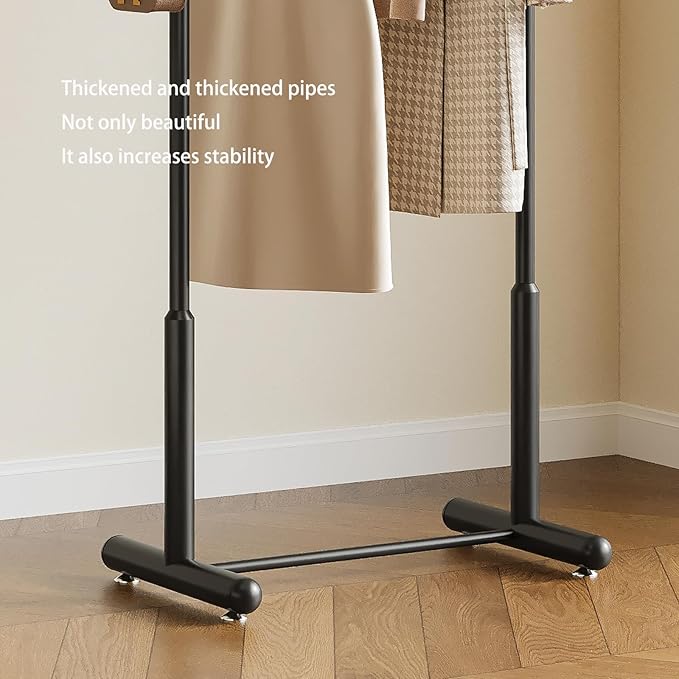 Modern Black Arch Clothing Rack – Freestanding Garment Rack for Hanging Clothes,Heavy Duty Coat Rack,Metal Small Clothes Rack for Bedroom,Closet or Boutique Display