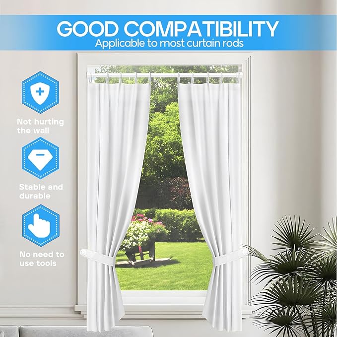 1 Pack Spring Tension Rods 45-77 Inches, 7/8 Inch Diameter White No Drill Spring Loaded Adjustable Extendable, Small Short Tension Curtain Rod for Windows Kitchen Doorway Closet Cupboard