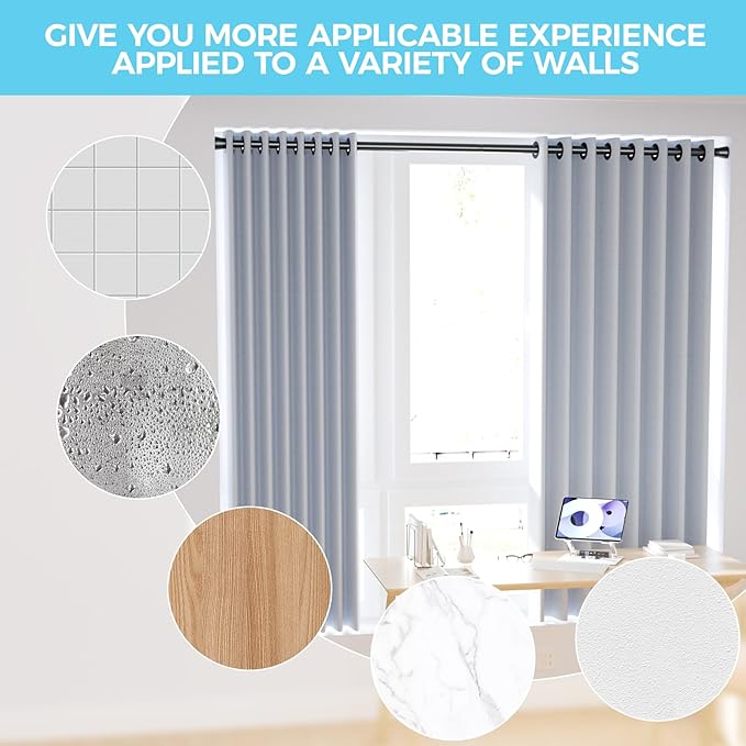 Spring Tension Rod Shower Curtain Rod 30 to 64 Inches 2PCS, Black Expandable Tension Rods for Window Wardrobe Doorway Kitchen