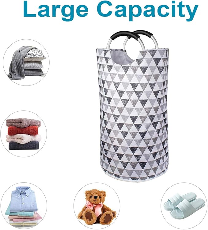 Dalykate Extra Large Laundry Basket 115L Collapsible Oxford Fabric Laundry Hamper Foldable Clothes Laundry Bag with Handles Waterproof Washing Portable Dirty Clothes Basket for College Dorm, Family