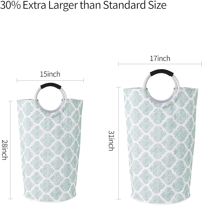 Dalykate Extra Large Laundry Basket 115L Collapsible Oxford Fabric Laundry Hamper Foldable Clothes Laundry Bag with Handles Waterproof Washing Portable Dirty Clothes Basket for College Dorm, Family