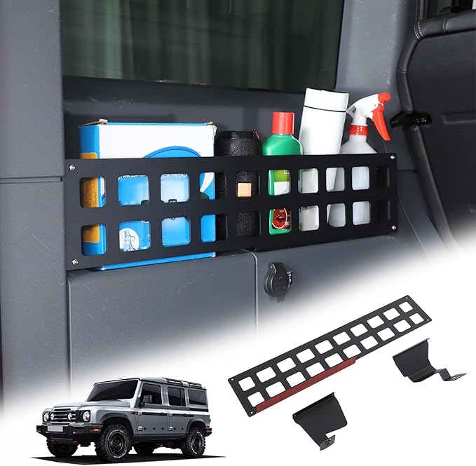 Rear Cargo Rack Trunk Modular Panel Organizers Shelves Compatible with INEOS Grenadier 2022-2025 Trunk Side Molle Storage Rack Basket System Luggage Storage (Left)