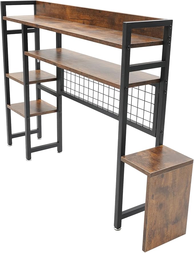 Desktop Bookshelf, 37.4" Desktop Organizer Shelf Black Desk Hutch for Computer Desk 2 Tier Desk Shelf Multifunctional Freestanding Storage Rack Display Shelf for Home Office